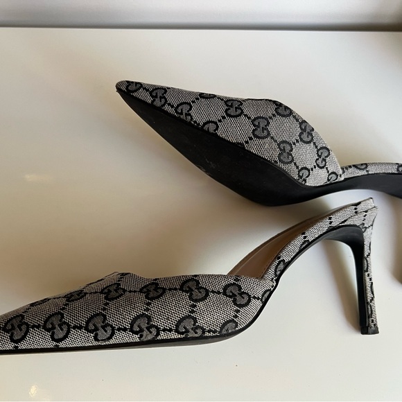 Gucci Women's Black and Gray Heels - Picture 7 of 11